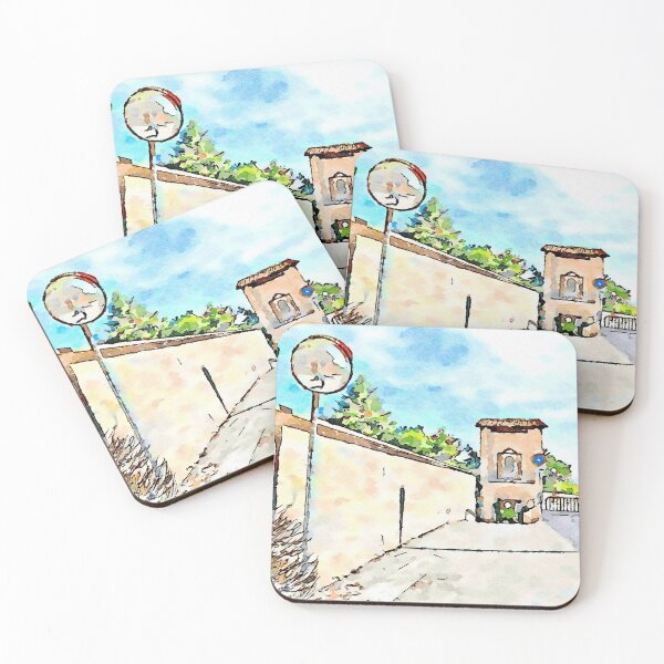 Item preview, L'Aquila: street with street mirror and the city gate designed and sold by Giuseppe Cocco.