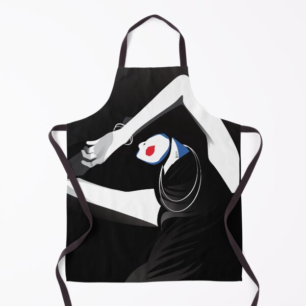 Item preview, minimal black dress lady 2 illustration with red lipstick designed and sold by Digipaintings.