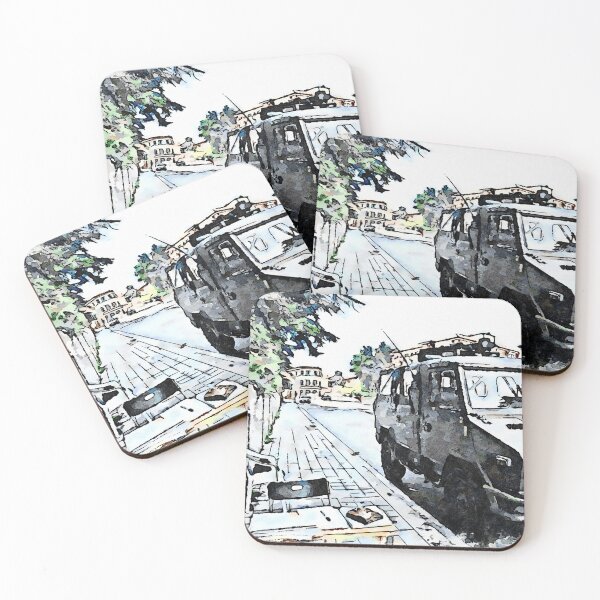 Item preview, L'Aquila: checkpoint with truck of the army designed and sold by Giuseppe Cocco.