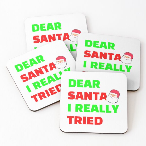 Item preview, Dear Santa I Really Tried white bcg designed and sold by Piztees.