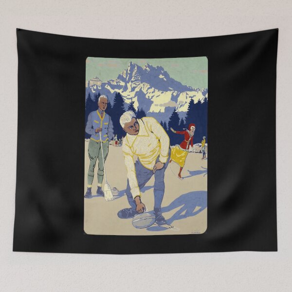 Artikelvorschau, retro gouache affiche gryon villars vintage reclame entworfen und verkauft von CorasPosters.