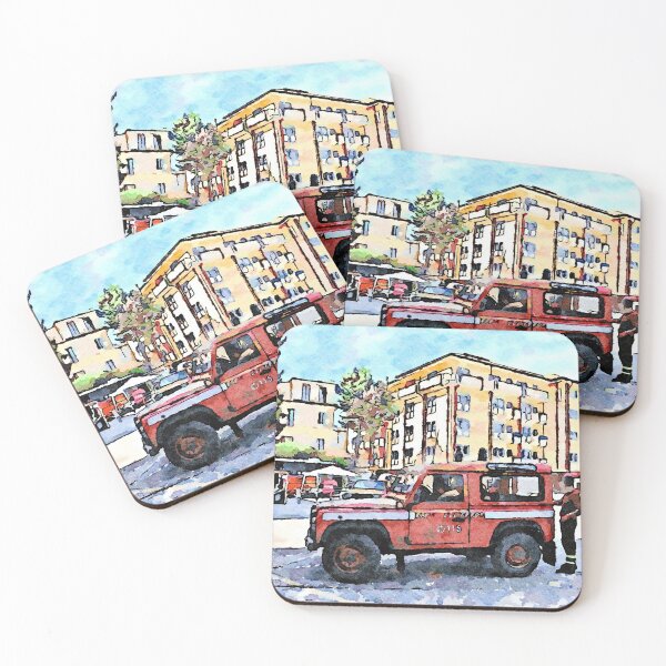 Item preview, L'Aquila: firefighters car and fireman designed and sold by Giuseppe Cocco.