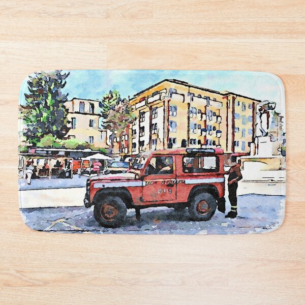 Item preview, L'Aquila: firefighters car and fireman designed and sold by Giuseppe Cocco.