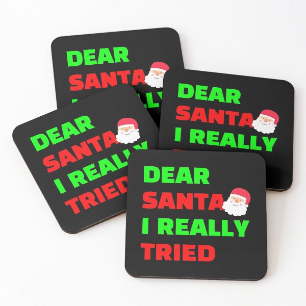 Item preview, Dear Santa I Really Tried black bcg designed and sold by Piztees.