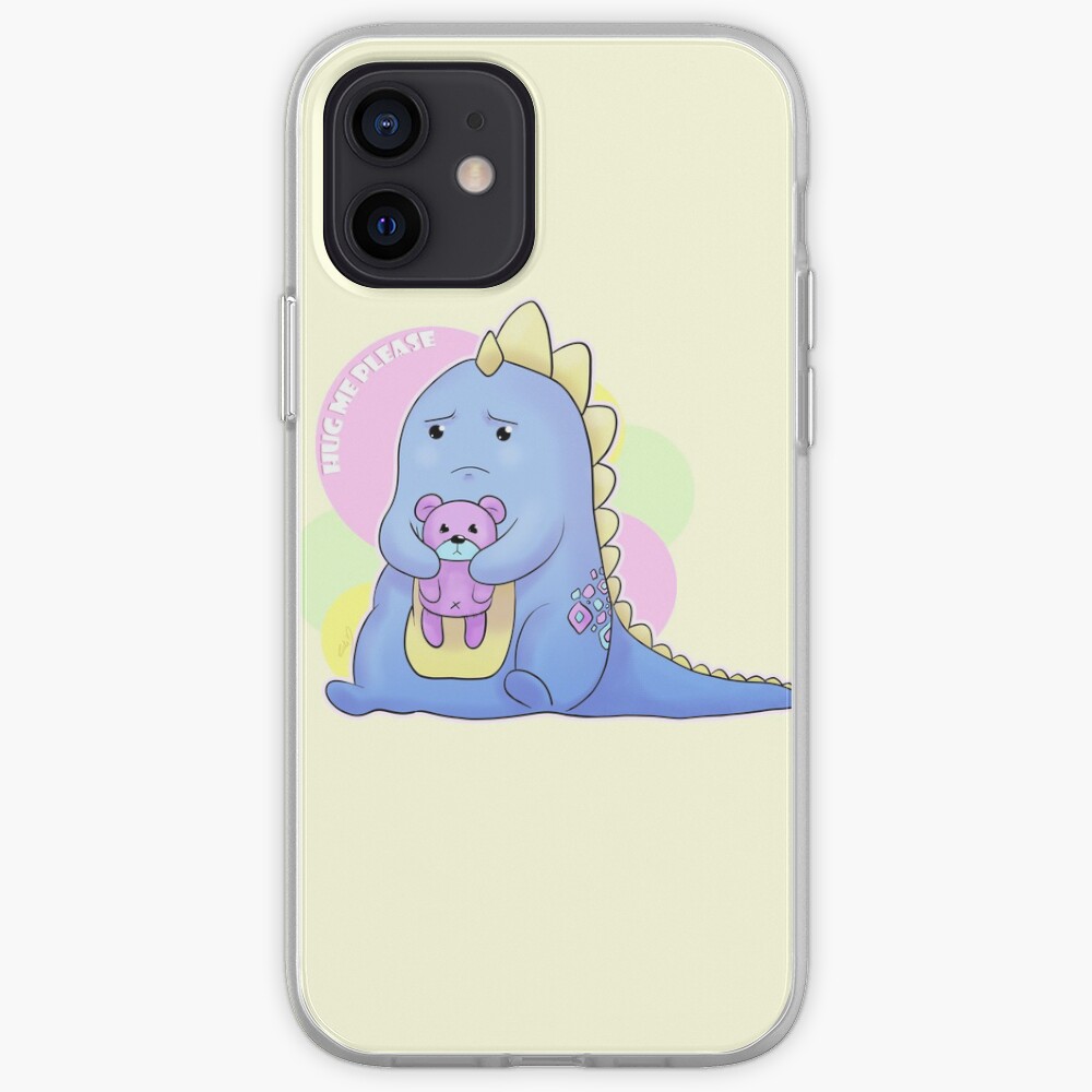 Sad Dino Series - Hug me Please iPhone Case & Cover