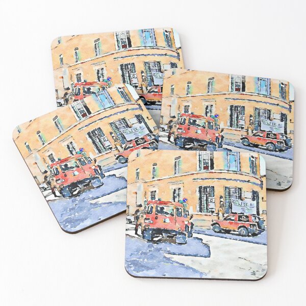 Item preview, L'Aquila: two firefighters cars designed and sold by Giuseppe Cocco.