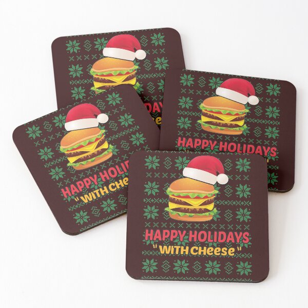 Item preview, Happy Holidays with Cheese. Christmas cheeseburger gift. designed and sold by Dream-bubble.