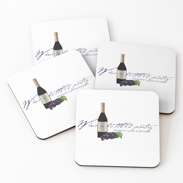 Item preview, Wine Is Bottled Poetry Quote Print Robert L. Stevenson designed and sold by Mary Riley.