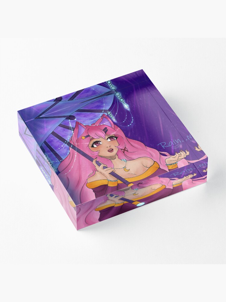 Alternate view of Magical Rain Acrylic Block