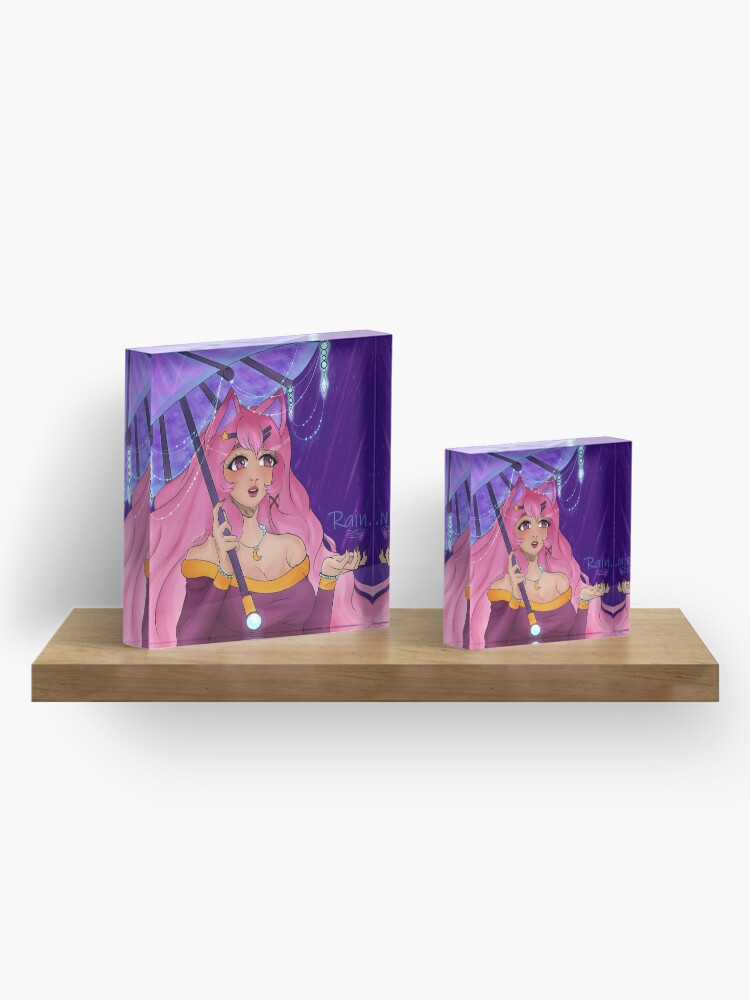 Alternate view of Magical Rain Acrylic Block