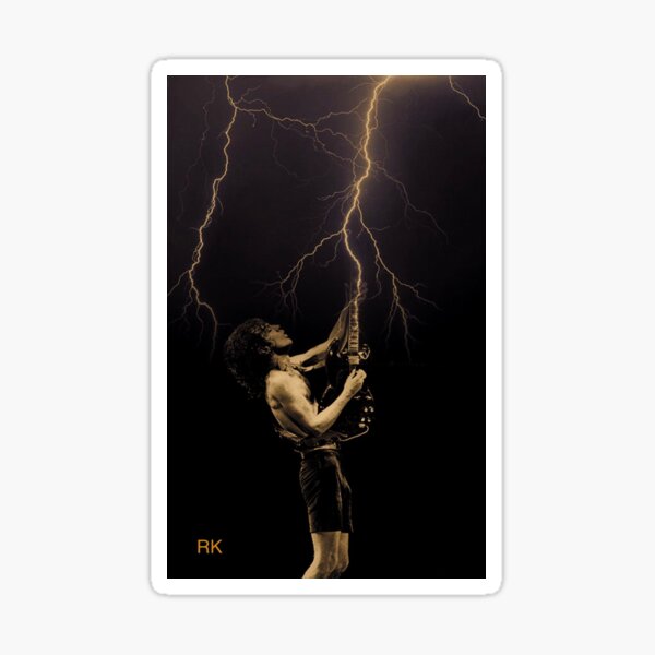 Angus Young AC / DC Thunder Pegatina