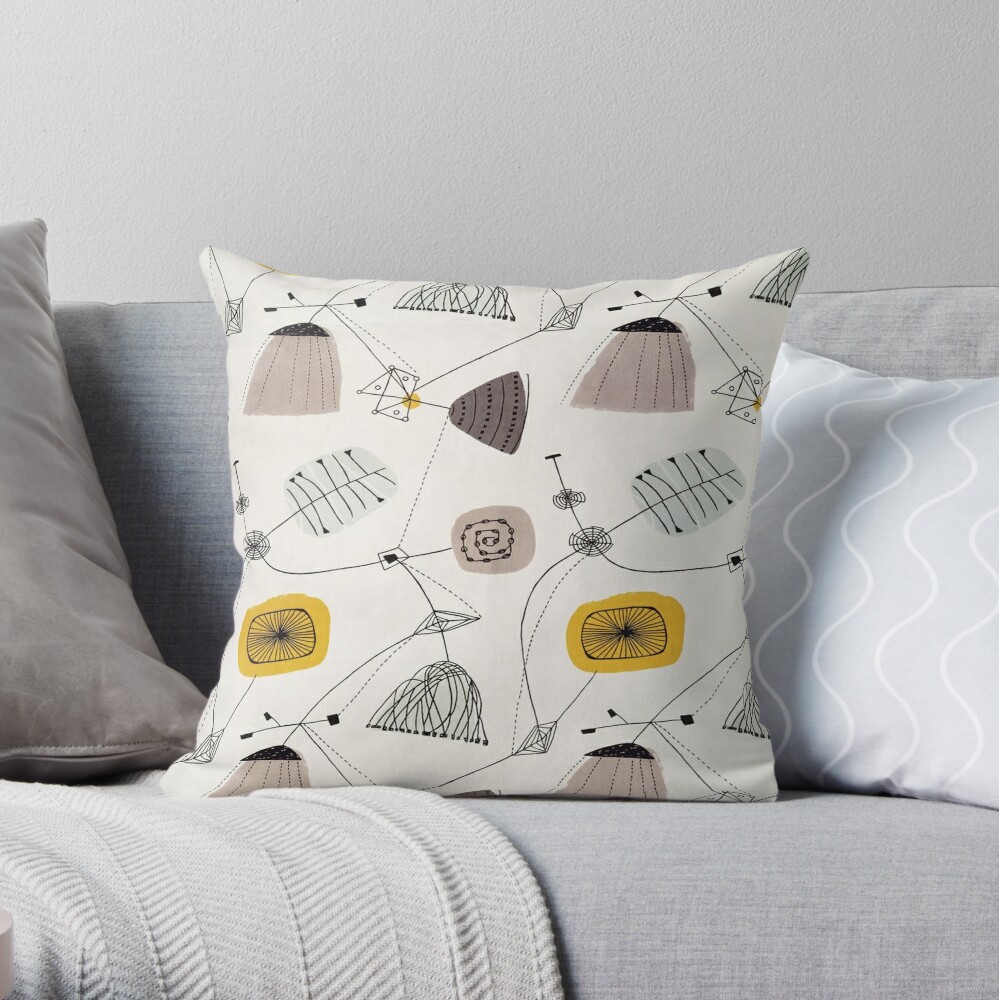 mid century modern throw pillows