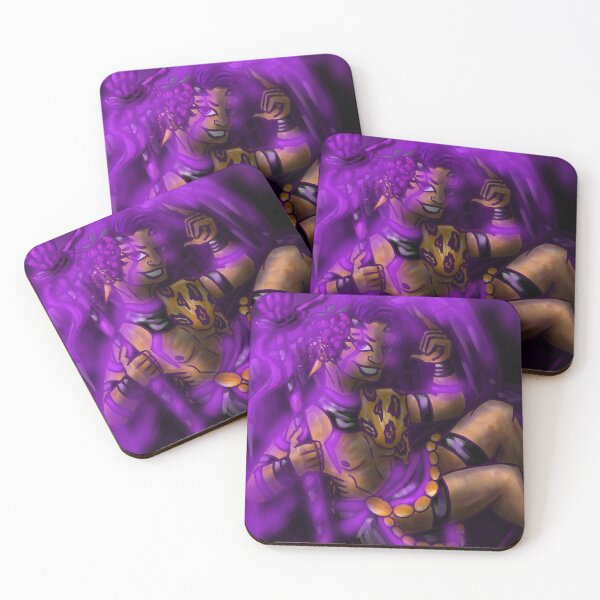 Cyberpunk Dionysus Coasters (Set of 4)