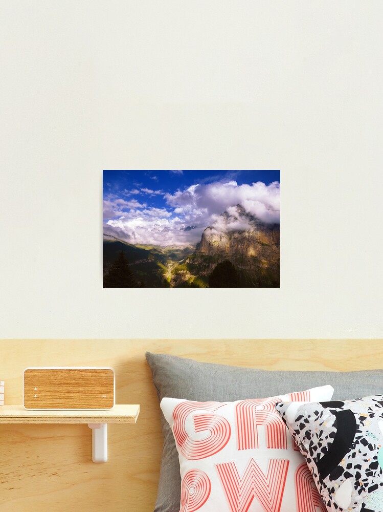 Thumbnail 2 of 3, Photographic Print, Fine Evening in the Alps designed and sold by Mallorn.