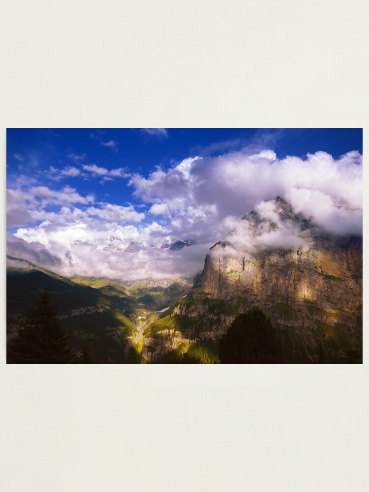 Thumbnail 1 of 3, Photographic Print, Fine Evening in the Alps designed and sold by Mallorn.