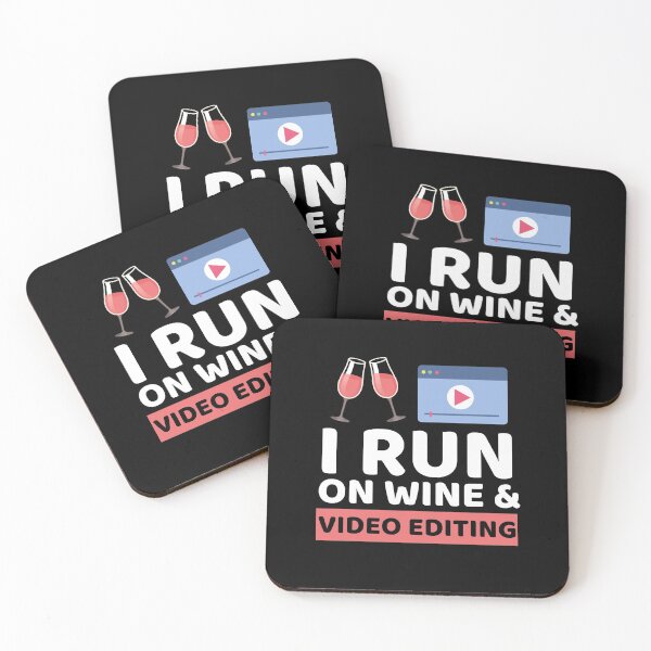 Item preview, I Run On Wine & Video Editing designed and sold by bifkee19.