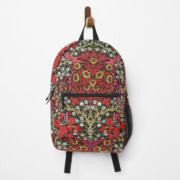 Item preview, BLACKTHURN ,WILD FLOWERS ,PINK RED LEAVES Art Nouveau Floral designed and sold by BulganLumini.