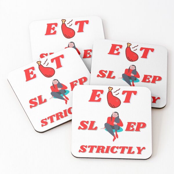 Item preview, Eat Sleep Strictly - Red Chicken Leg Piece designed and sold by StyleXSecret.