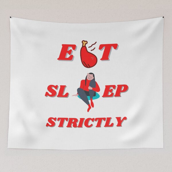 Item preview, Eat Sleep Strictly - Red Chicken Leg Piece designed and sold by StyleXSecret.