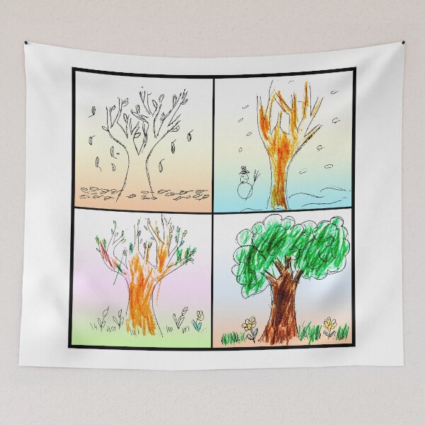 Item preview, Four seasons seen by child colored designed and sold by Grégory DUBUS.