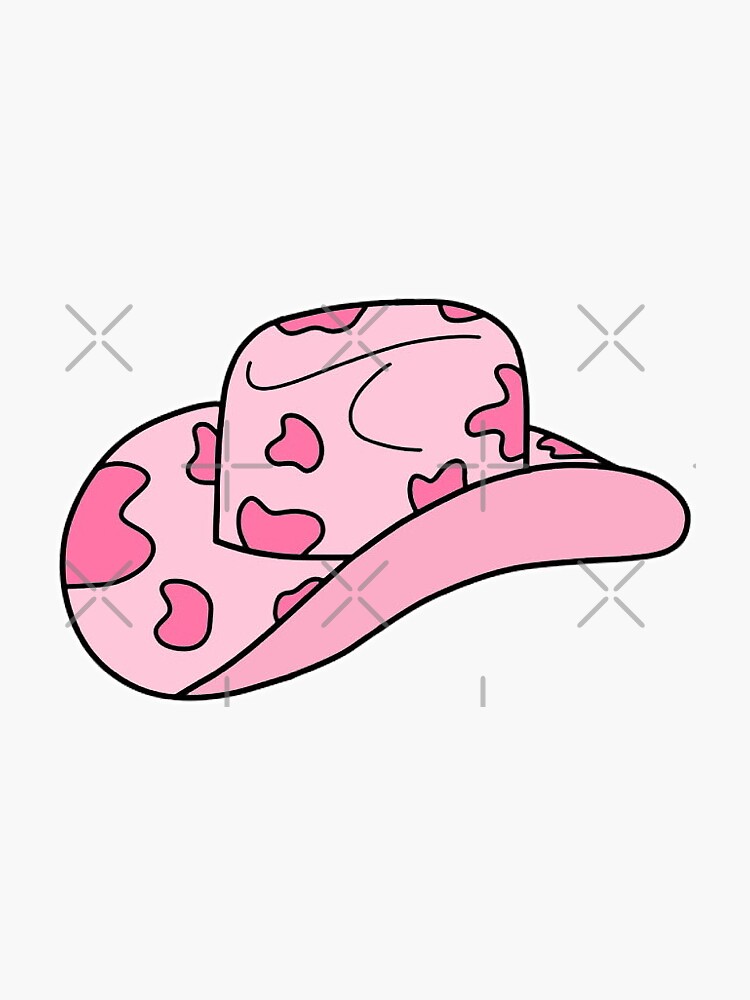 Thumbnail 3 of 3, Sticker, pink cowboy hat designed and sold by ansley-c.