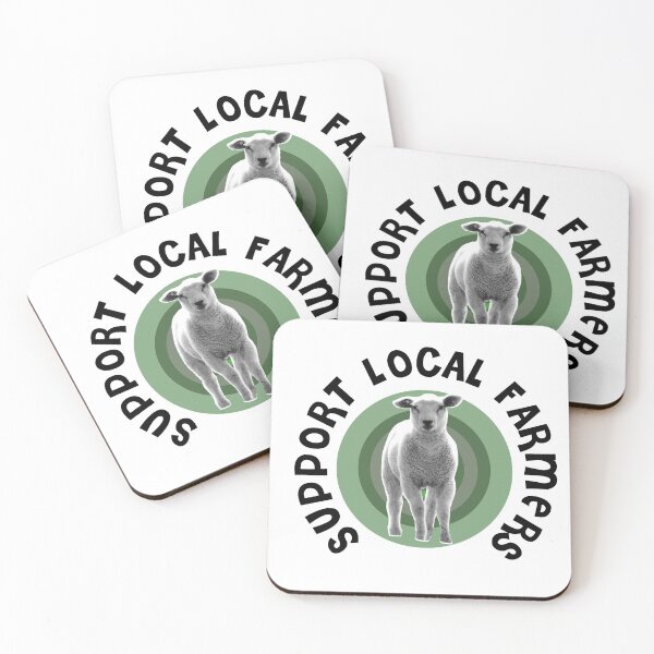 Item preview, Totally adorable! Support local farmers with this cute baby sheep on eco green designed and sold by Caroline Laursen.
