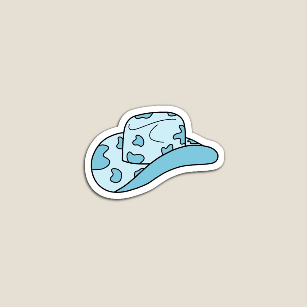 Blue country hat  Sticker for Sale by lildesignss