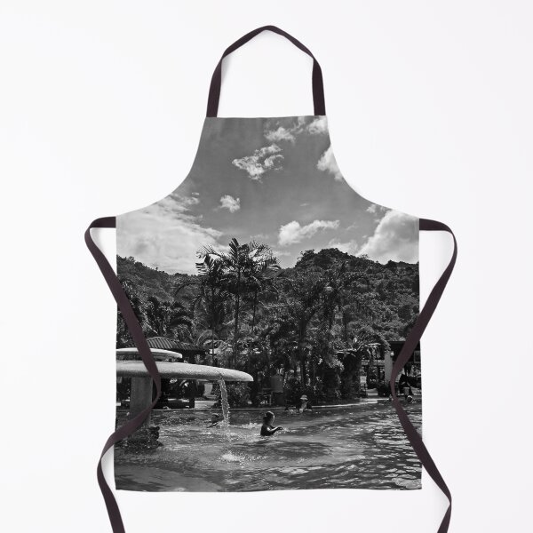 Item preview, Mountain Side Hot Spring Resort - Los Baños Laguna Philippines Black and White designed and sold by RCPphotography.