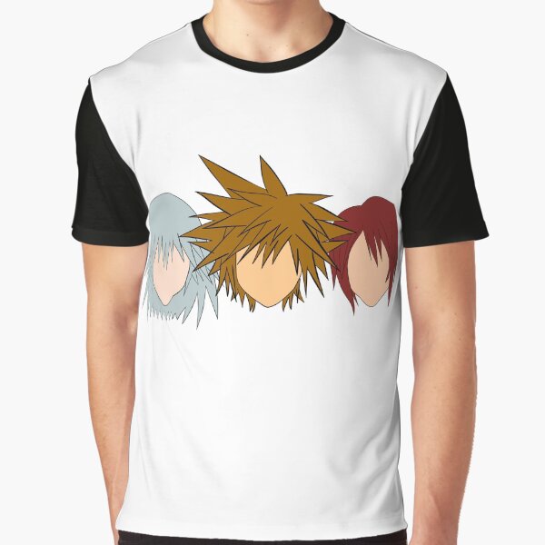 Vista previa del artículo con la obra «Kingdom Hearts minimalista Sora Riku y Kairi», diseñado y vendido por NickHydo.