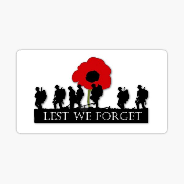 'Lest We Forget' for Art on a Mission Sticker