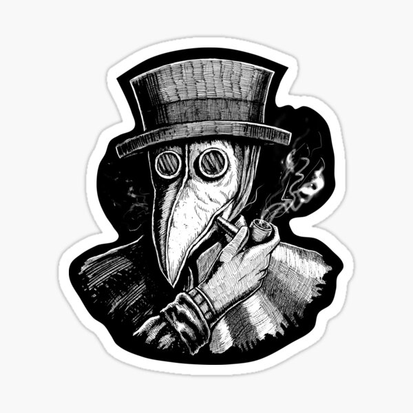 Item preview, Vintage chill plague doctor smoking pipe designed and sold by grimsoulart.
