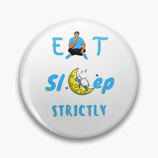Item preview, Eat Sleep Strictly - Deep Sky Blue designed and sold by StyleXSecret.