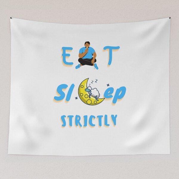 Item preview, Eat Sleep Strictly - Deep Sky Blue designed and sold by StyleXSecret.