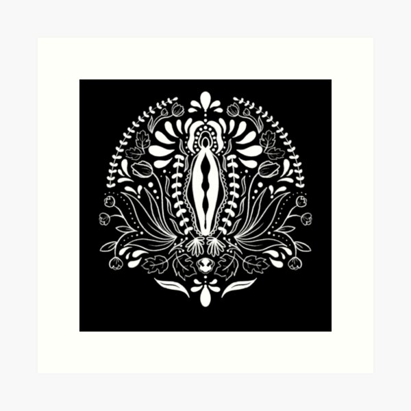 Volkskunst Vulva Kunstdruck