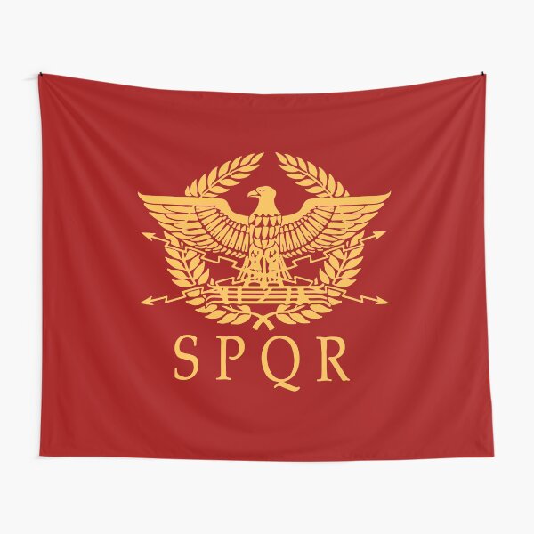 SPQR (Crimson y Gold) Tela decorativa
