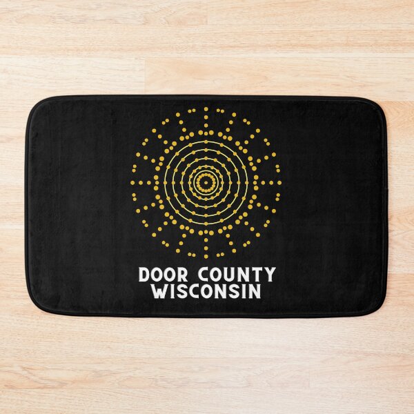 Item preview, Door County Wisconsin Tribal Geometric Sun Design Fishing Camping Outdoors RVing Hiking Graphic Drawing Design Lake Michigan Travel Vacation Camping designed and sold by fineartprints1.