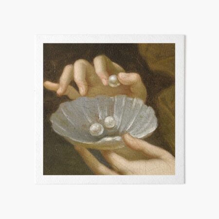 Hands with pearls painting detail Art Board Print