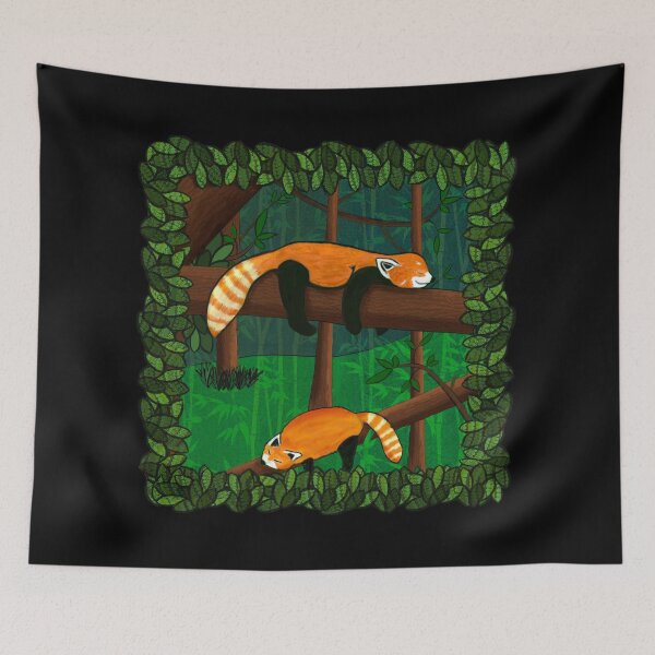 Item preview, Red Pandas Blissflully Sleeping on Tree Branches designed and sold by Livia1209.