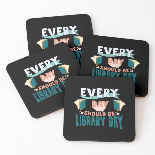 Item preview, Everyday Should Be Library Day - Books and Coffee designed and sold by tinypurpleland.