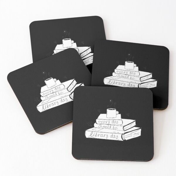 Item preview, Everyday Should Be Library Day - Books and Coffee designed and sold by tinypurpleland.