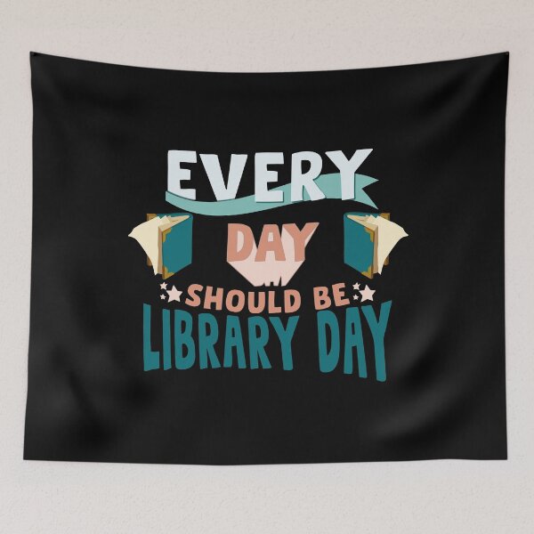 Item preview, Everyday Should Be Library Day - Books and Coffee designed and sold by tinypurpleland.