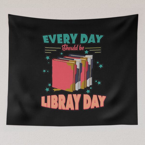 Item preview, Everyday Should Be Library Day - Books and Coffee designed and sold by tinypurpleland.