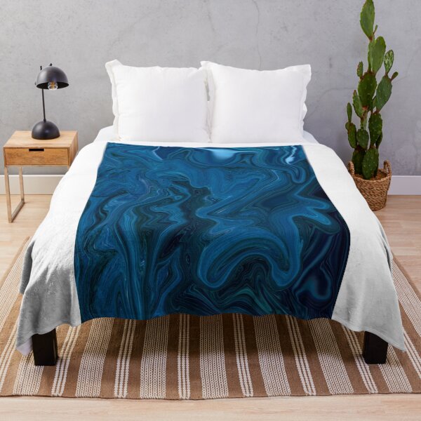 Item preview, Abstract Colorful liquid marbling art - dark blue sunset  designed and sold by Butterfly-Dream.