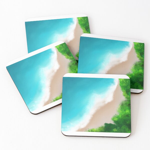 Item preview, Tropical beach shoreline drawing designed and sold by audreyborst.