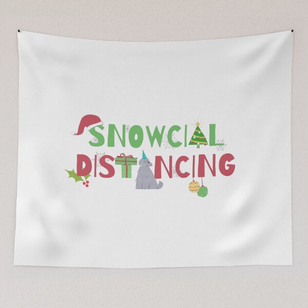 Item preview, Snowcial Distancing Funny & Cute White designed and sold by fantasticpud.