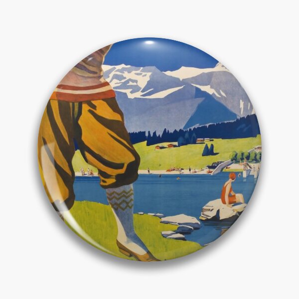 Artikelvorschau, retro crans s sierre valais le plus beau golf alpin vintage reclame entworfen und verkauft von CorasPosters.