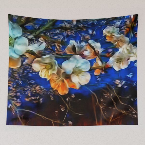 Item preview, It is spring and the night falls on the flowering apricot!  designed and sold by XANTHIPPI.