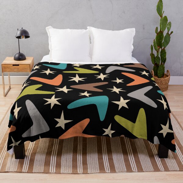 Item preview, Retro Mid Century Modern Boomerang and Stars Pattern 423 designed and sold by tonymagnerart.