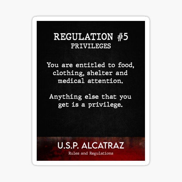 Item preview, Alcatraz Rules and Regulations #5 designed and sold by csaron92.