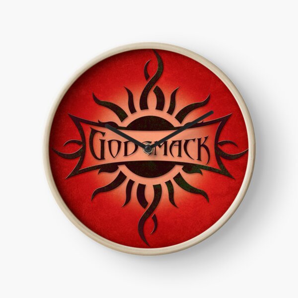 red logo godsmack 2021 tour buldes Clock